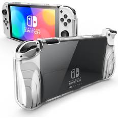 Nintendo oled case Gaming Accessories Mumba Case for Nintendo Switch OLED 2021 [Thunderbolt Series] Protective Clear Cover with TPU Grip Compatible