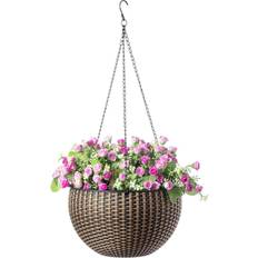 Gardenised Pots, Plants & Cultivation Gardenised 10 Self Watering Bronze Basket Flower