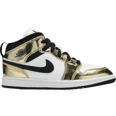 Gold Shoes Nike Air Jordan 1 Mid SE M - Metallic Gold/Black/White