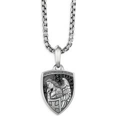 David Yurman Men's St. Michael Pendant - Silver/Diamonds