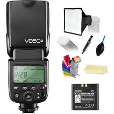 godox ving v850ii gn60 2.4g 1/8000s hss camera flash speedlight, 1.5s recycle time & 650 full power pops with 2000mah liion battery compatible for