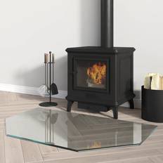 Biopeiser vidaXL Fireplace Glass Plate Hexagon 80x50 cm