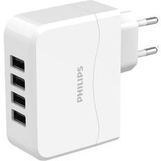 Philips lader Batterier & Ladere Philips USB adapterstik, 4 stik, hvid
