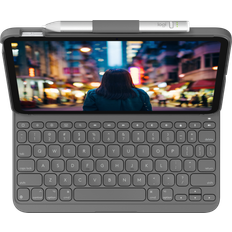 Tastatur til nettbrett - Trådløs Tastaturer Logitech Slim Folio for iPad 10.9" (Nordic)