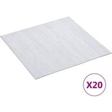 vidaXL 20x Self-adhesive Flooring Planks PVC White Carpet Tile Laminate Floor