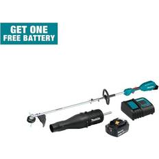 Garden Power Tools Makita 18V LXT Brushless Cordless Couple Shaft Power Head Kit w/13 in. String Trimmer & Blower Attachments, 4.0Ah