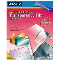 Camera Film Apollo Quick-Dry Color Inkjet Transparency Film, Letter, Clear, 50/Box