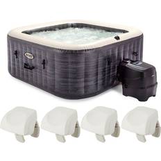 Square Hot Tubs Intex Inflatable Hot Tub PureSpa Plus 4-Person
