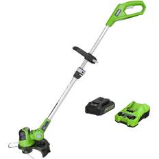 Cordless grass strimmer Garden Power Tools Greenworks 24V 12" Cordless String Trimmer Edger, 2.0Ah Battery and Charger Included