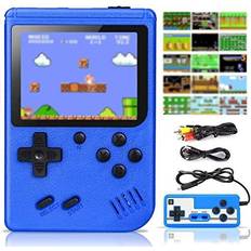 Cheap Game Consoles None DEIKAL Handheld Game Console, Retro Game Console with 500 Classic FC Games 3 Inch Screen 1020mAh Rechargeable Battery Portable Game Console Support TV Connection & 2 Players for Kids Adults (Blue)