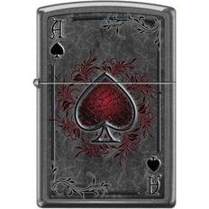 Zippo Custom Lighter Design Dark Red Ace of Spade Card Windproof Collectible - Cool Cigarette Lighter Case Made Limited Edition & Rare