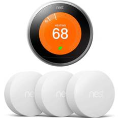 Nest thermostat Plumbing Google Nest Learning Thermostat 3rd Gen + 3-Pack Nest Temperature Sensors