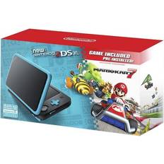 Nintendo 2ds Nintendo New 2DS XL Black Turquoise with Mario Kart 7 Pre-installed