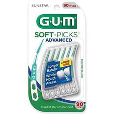 Dental Floss & Dental Sticks Sunstar Gum Soft-Picks Advanced 90 Count Include The Go Case