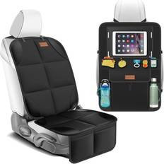 Car Seat Protectors Smart Elf Kids Car Seat Protector Back Organiser for Storage