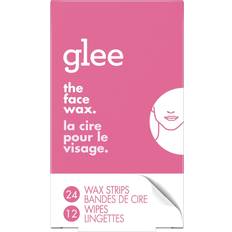 Glee Face Wax Hair Removal Strips for Women Raspberry Scent