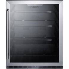 24 beverage refrigerator undercounter Summit AL57G 24 Wide Beverage Black, Silver