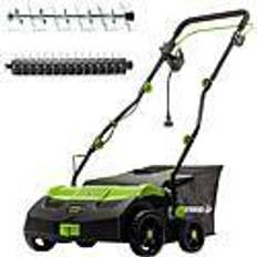 Lawn Scarifiers Earthwise DT71613AA 13-Amp 16" Corded Dethatcher w/ Scarifier and Bag