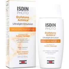 SPF/UVA Protection/UVB Protection/Water-Resistant Sunscreens Isdin Eryfotona Actinica Ultralight Emulsion SPF50+ 3.4fl oz