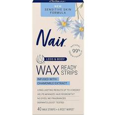 Waxes Nair Remover 40-Count Wax Ready-Strips For Face & Bikini