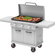 Electric Grills 36 Cooking Space, Close Cart 3-Burner