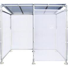 Flügeltore PROCITY ECO smokers' shelter, with cladding, width 2506 mm, silver