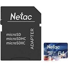 64gb micro sd card None Netac 64GB MicroSDHC Card 64GB Memory Card with Adapter UHS-I 100MB/s 667X U3 C10 V30 EXfat TF Card Micro SD Card