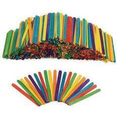 Colorations Large Wood Craft Sticks - 100 Pieces