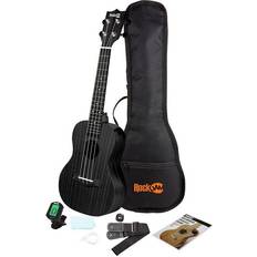 Rockjam String Instruments Rockjam Premium Soprano Ukulele Kit, Black