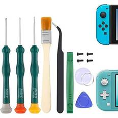 Controller Buttons Screwdriver for Nintendo Switch, Professional Repair Tool Kit for Joy-con Joystick Replacement with Tweezers, Opening Pry