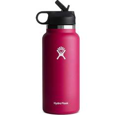 Serving Hydro Flask Wide Mouth with Straw Lid Water Bottle 0.946L