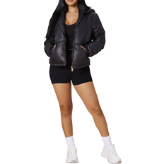Fashion Nova Outerwear Fashion Nova Don't Rain On My Puffer Jacket - Black
