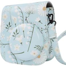 Camera Bags Camera Case Compatible with Fujifilm Instax Mini 11/ 9/ 8/ 8 Instant Camera with Adjustable Strap and Pocket (Chrysanthemum)