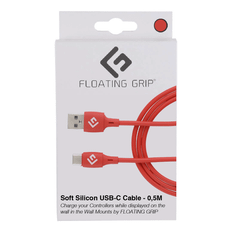 Floating Grip Gaming Accessories Floating Grip 0,5M Silicone USB-C Cable Red