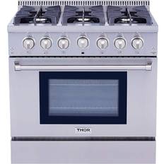 Gas cooker with fan oven Ranges Thor Kitchen HRG3618U Capacity Blue, Silver