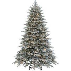 Sterling Flocked Natural Cut Vermont Spruce Christmas Tree 90"