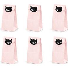 PartyDeco Gift Bags Cat 6-pack
