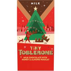 Toblerone Food & Drinks Toblerone Tiny Swiss Milk Chocolate Bars with Honey Almond Nougat, Holiday Chocolate, 7.34