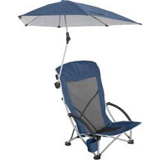 Camping Chairs Sport-Brella Beach Chair with UPF 50 Adjustable Umbrella Grey