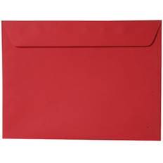 Jam Paper Booklet Envelope, 9 x 12, Red, 25/Pack (17253) Quill Red