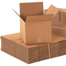 Mailing Boxes Global Industrial Cube Cardboard Corrugated Boxes, 8"L x 8"W x 8"H, Kraft Pkg Qty 25