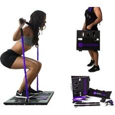 Strength Training Machines BodyBoss Home Gym 2.0 Full Portable Gym Home Workout Package PKG4-Purple
