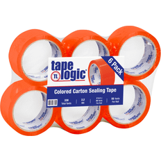 Tape Logicï¿½ Carton-Sealing Tape, 3" Core, 2" x 55 Yd. Orange, Pack Of 6