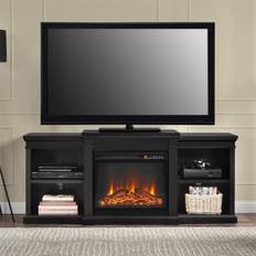 Altra Manchester Transitional Black Electric Fireplace TV Stand