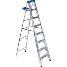 Combination Ladders Werner 8 ft. H Aluminum Step Ladder Type I 250 lb. capacity