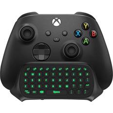 Xbox elite controller series Gamepads TiMOVO Green Backlight Keyboard for Xbox One, Xbox Series X/S,Wireless Chatpad Message KeyPad with Headset & Audio Jack,Mini Game Keyboard Fit Xbox One/One S/One Elite/2, 2.4G Receiver Included, Black