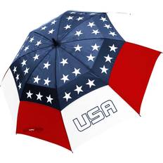 Bag Boy Wind Vent 62" USA Golf Umbrella, Red/White/Blue