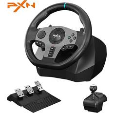 Xbox one steering wheel and pedals Game Controllers Xbox Steering Wheel, PXN V9 Racing Steering Wheel 270/900 ° Car Simulation Driving, With 3 Pedals and Shifters Gaming Steering Wheel for PS4, Xbox Series XS, PS3, PC, Xbox One, Switch