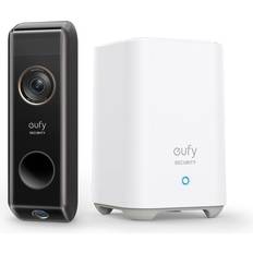 Eufy doorbell Electrical Accessories eufy Security Video Doorbell Dual Camera (Battery-Powered) with HomeBase, Wireless Doorbell Camera, Dual Motion and Package Detection, 2K HD