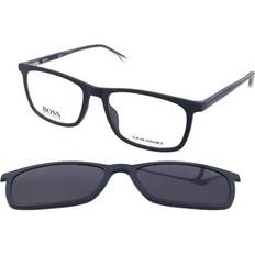 Glasses HUGO BOSS Hugo 1150/cs Full Rim Rectangular Matte Blue Sunglasses